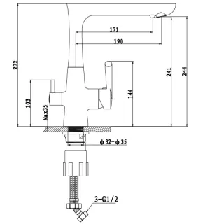 Смеситель для кухни GranFest 3223 песочный